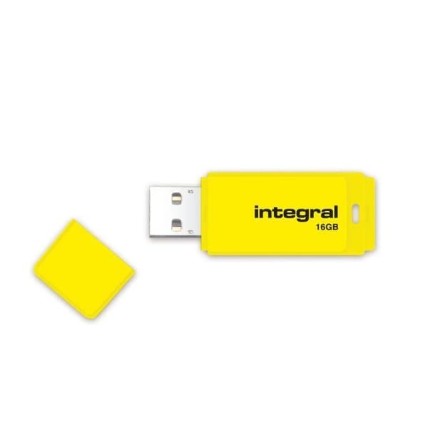 Inbyggd gul Neon USB-nyckel 16 GB Gul