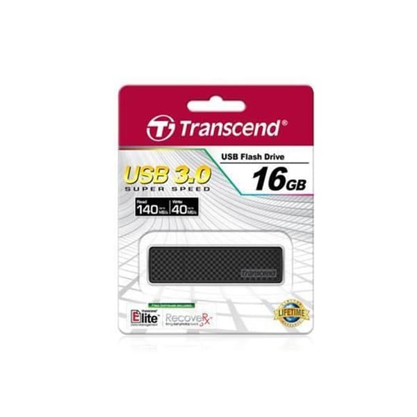 TRANSCEND JetFlash 780 USB-minne - 16 GB - USB 3.0 - Cap - Svart