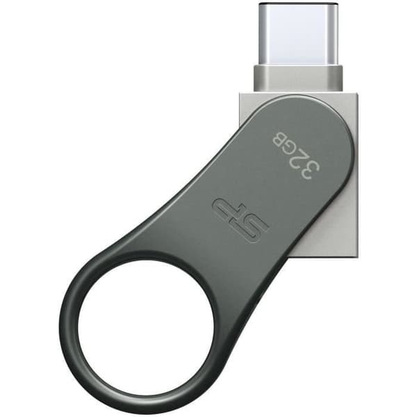 SILICON POWER C80 USB 3.0 Flash Drive - 32 GB - Silver