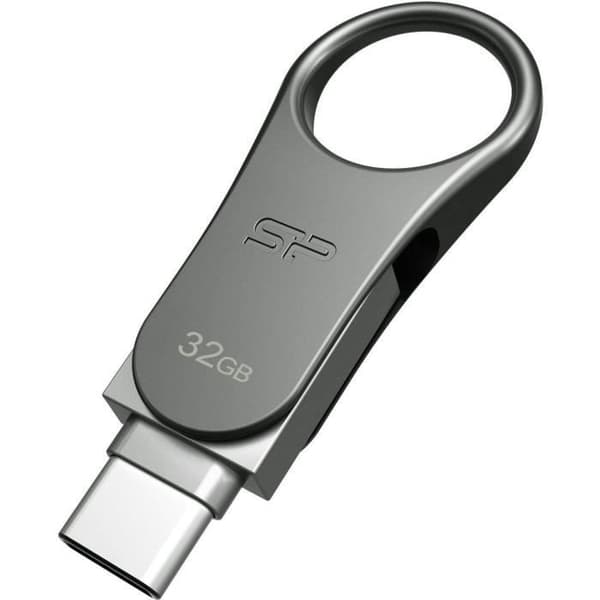 SILICON POWER C80 USB 3.0 Flash Drive - 32 GB - Silver Titan