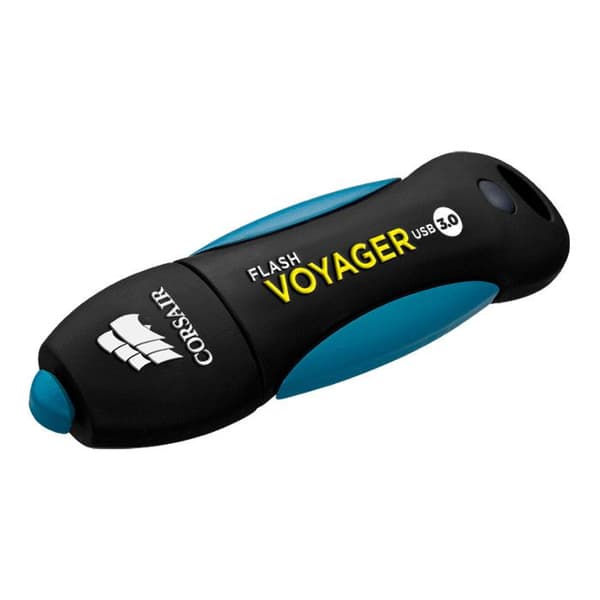 USB-nyckel - CORSAIR - Flash Voyager - 256 GB - USB 3.0 - Läshastighet upp till 190 MB/s Svart, Blå