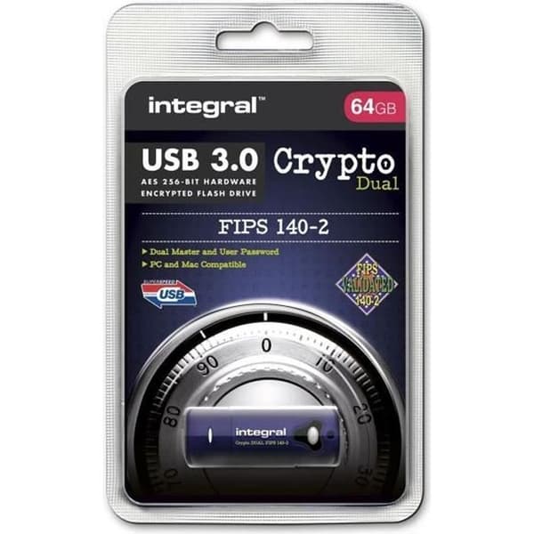 INTEGRAL USB-nyckel CRYPTO - 64GB - 3.0