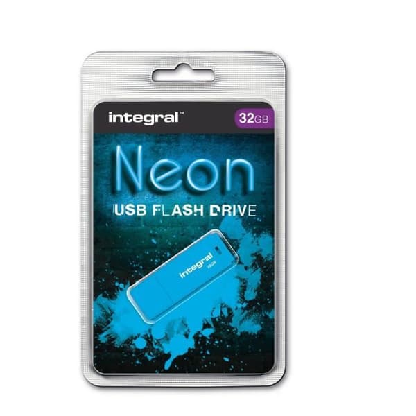 Integrerad Neon USB-stick 32 GB Blå