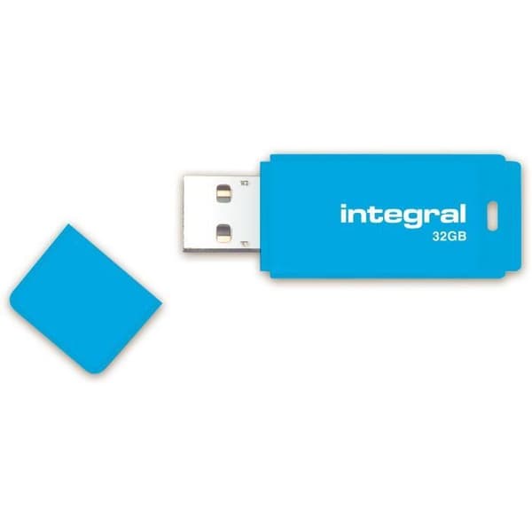 Integrerad Neon USB-stick 32 GB Blå Blå
