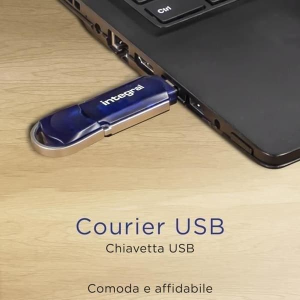 INTEGRAL Courier USB-nyckel - 64 GB - USB 2.0 - Blå