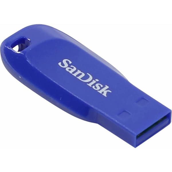 USB-nyckel - SANDISK - Cruzer Blade - 64 GB - USB 2.0 - Elblått