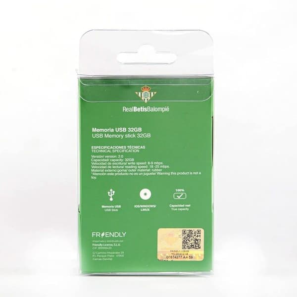 Real betis balompie usb nyckel - 1 - Pendrive 32 GB Betis RB crest