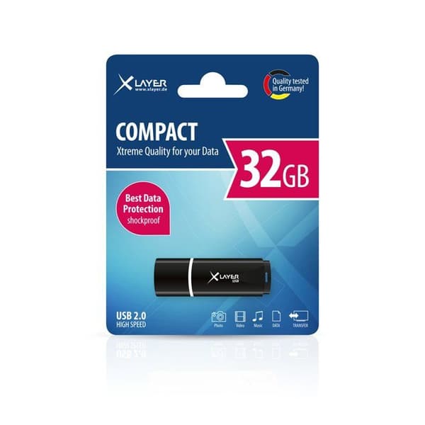 Cle usb Xlayer USB-minne 2.0 Svart 32 GB