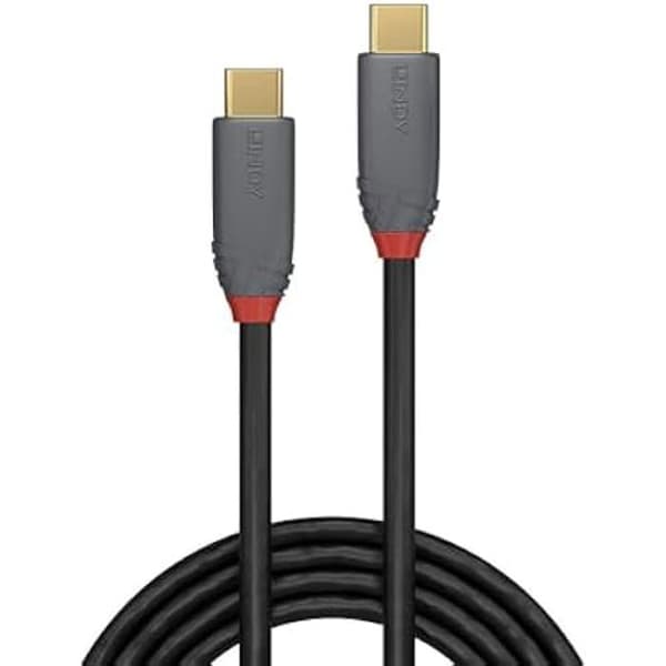 USB 3.2 typ C-kabel - LINDY - 2m - 20 Gbit/s - 5A - Strömförsörjning
