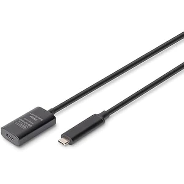 Aktiv USB förlängningskabel - DIGITUS - USB-C hon till USB-C hane - 5 m - 10 Gbit/s - Plug &amp; Play