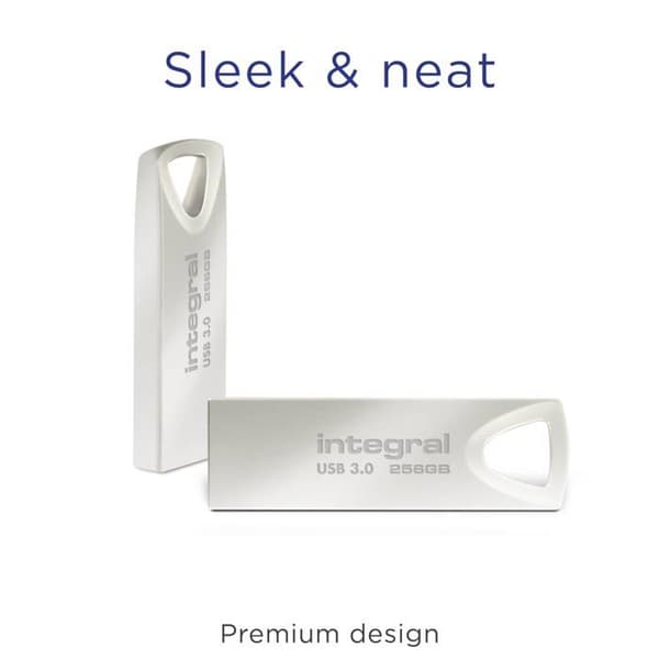 USB-sticka Integral - INFD256GBARC3.0 - 256GB USB-minne 3.2 Gen 1 Fusion med metallhus, upp till 110MB/s