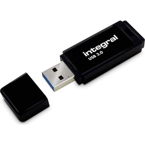 INTEGRAL - USB-nyckel - 16 GB - USB 3.0 - Svart Svart