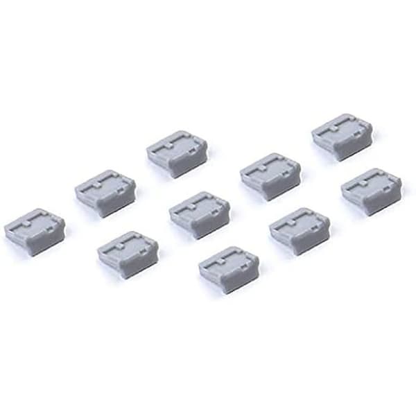 Mini USB-portblocker B - SMART KEEPER - Paket med 10 - Färg Grå - IT/OT-säkerhet - GDPR-skydd