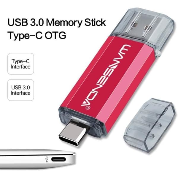 USB-sticka - Wansenda - 512Go - USB 3.0 - Typ C - Kompatibel med Android/PC/Mac