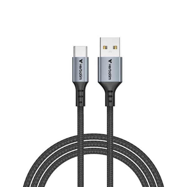USB-A/ USB-C Kabel - VERBATIM - 31843 - 18W - Svart - Kompatibel med USB-A och USB-C