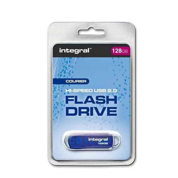 USB-nyckel - INTEGRAL - Courier - 128 GB - USB 2.0 - Blå