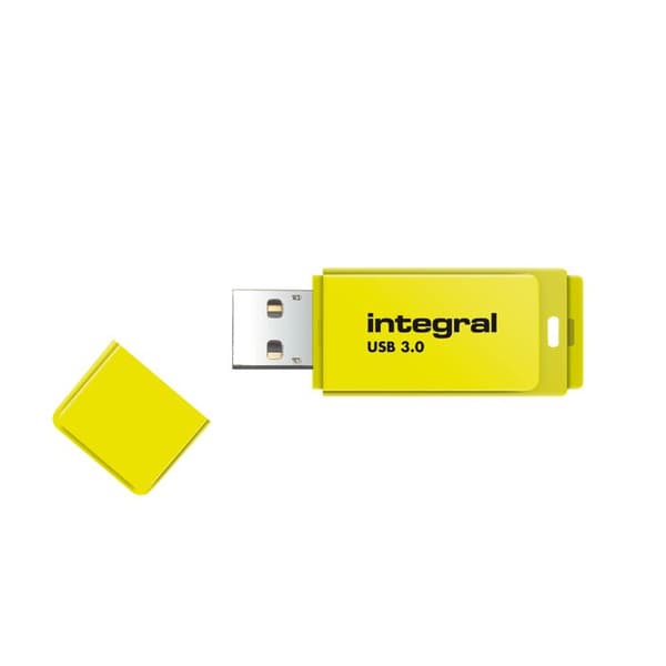Inbyggt Neon USB-minne 64 GB USB 3.0 Gul Gul