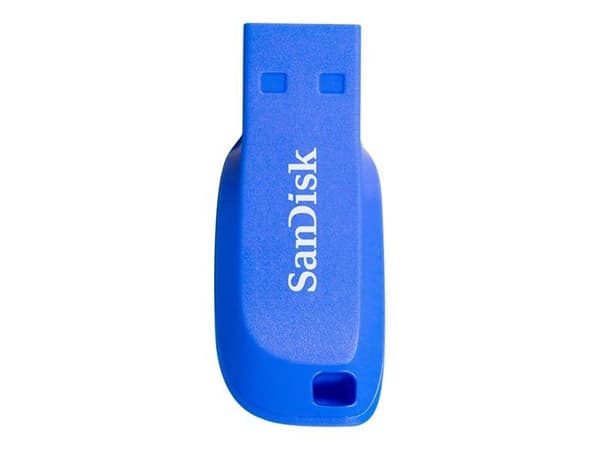 Cruzer Blade USB-nyckel - SANDISK - 32 GB - USB 2.0 - Elblått