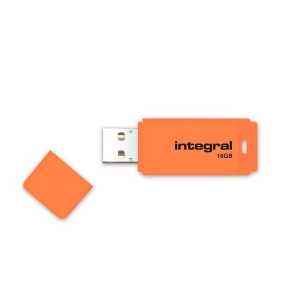 Inbyggd USB-nyckel Neon Orange 16 GB Orange
