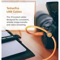 Miniatyrbild 2 av 2: USB-C-kabel - TETHER TOOLS - TetherPro - Vinklad - Svart - USB-C-kompatibilitet