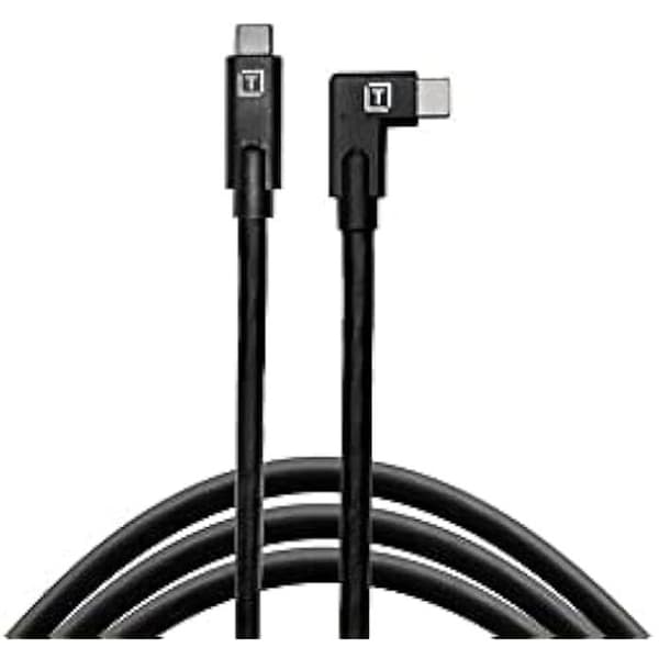 USB-C-kabel - TETHER TOOLS - TetherPro - Vinklad - Svart - USB-C-kompatibilitet