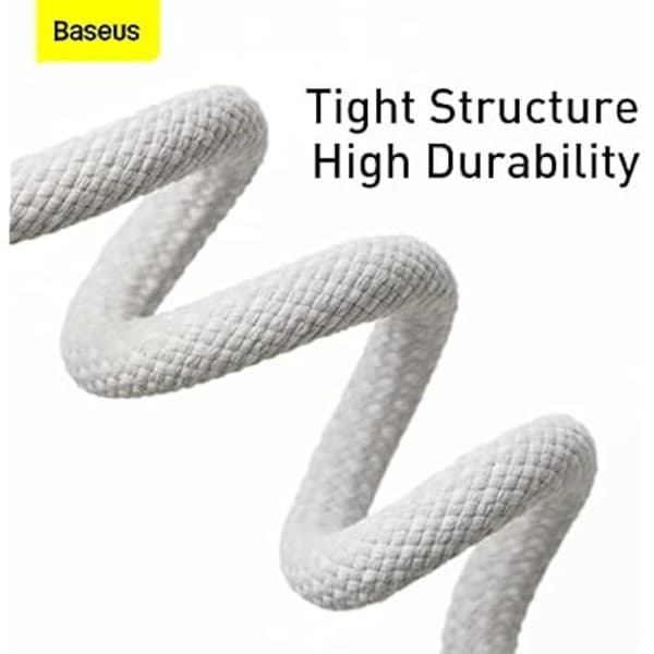 USB-C till USB-C-kabel - BASEUS - 1m - 100W - 10 Gbit/s - Vit