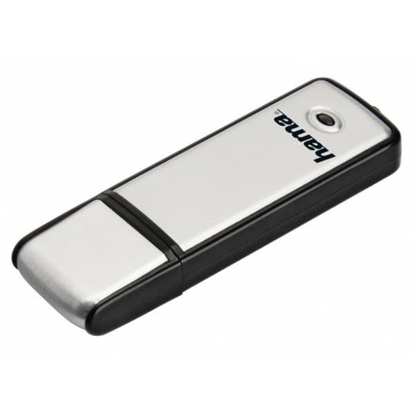 "Fantiskt" USB-minne, USB 2.0, 64 GB, 10 MB/s, svart/silver, slimmad förpackning Svart, Silver