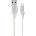 Miniatyrbild 1 av 2: USB-kabel - GEMBIRD - CC-USB2B-AMCM-2M-BW2 - 2 m - USB 2.0 - Silver, Vit