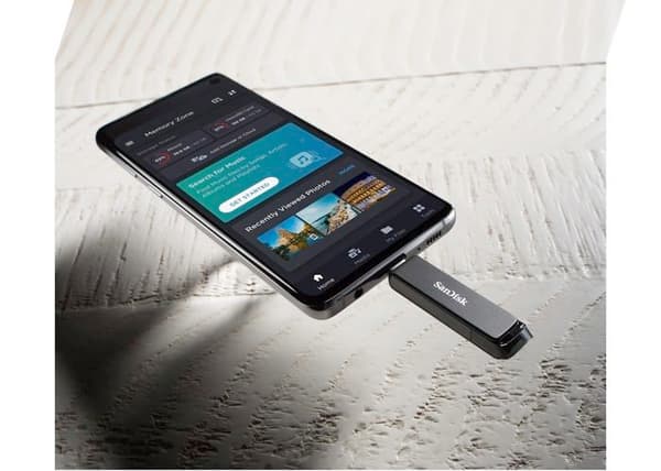 USB-minne - SanDisk - Ultra USB Typ C - 256 Go - USB 3.0 - Svart