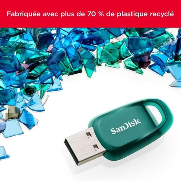 USB-nyckel - SANDISK - Cruzer Ultra Eco - 512GB - USB 3.2 Gen 1 - 100MB/s - Svart