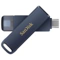 Miniatyrbild 2 av 4: USB-stift - SANDISK - 256 Go - Lightning &amp; USB Type-C - Automatisk säkerhetskopiering - Metallblå