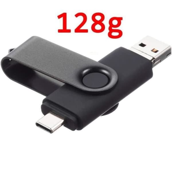 USB-minne - RADINS® - Duo Blå - 128 Go - USB 2.0 - OTG - Micro USB