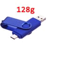 Miniatyrbild 1 av 4: USB-minne - RADINS® - Duo Blå - 128 Go - USB 2.0 - OTG - Micro USB