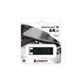 Miniatyrbild 2 av 3: USB-minne Kingston DT70/64GB usb c Svart 64 GB