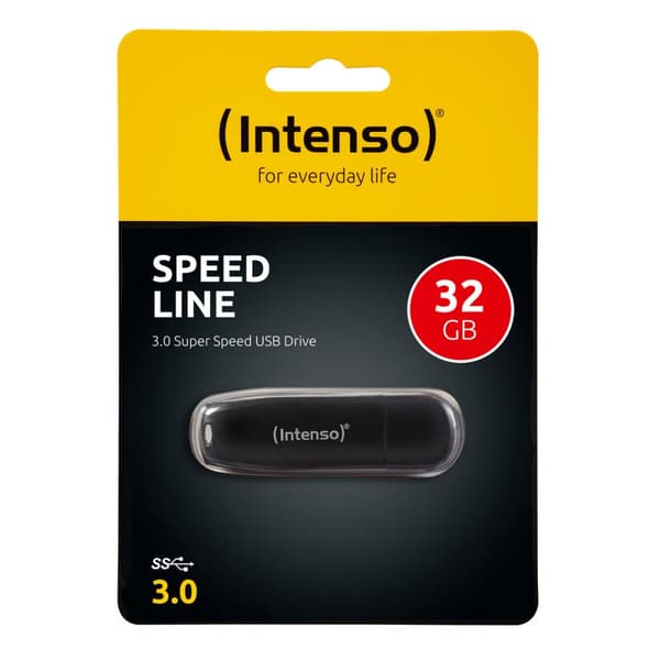 USB-minne INTENSO 3533480 USB 3.0 32 GB Svart 32 GB DDR3 SDRAM Svart