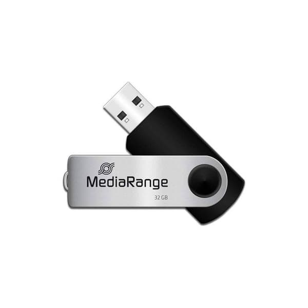 Pack 3 USB-minnen 32 GB Pivotant USB2.0 Super Snabb MediaRange Svart / Silver