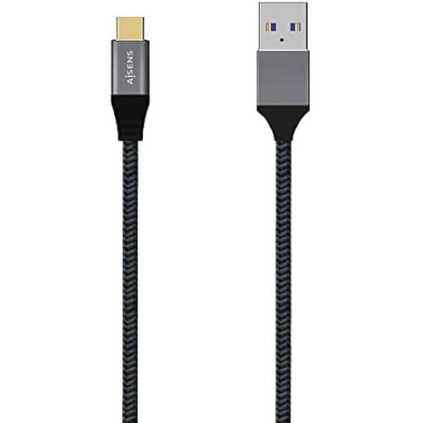 AISENS USB 3.1-kabel A107-0633 USB Typ-C MACHO USB MACHO 2M GRÅ