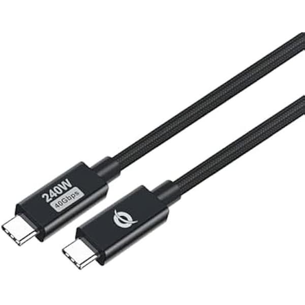 USB-C 4.0-kabel - CONCEPTRONIC - 1,20 m - 5 A - 40 Gbps - Svart