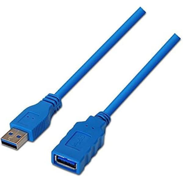 AISENS A105-0046 USB 3-förlängningskabel 2 m för externt fodral/spelkonsol/kameror