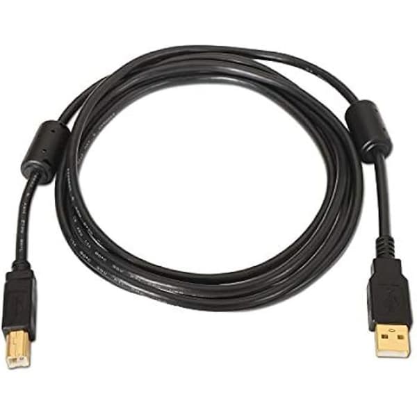 AISENS A101 – 0011 – 5 m USB 2.0 skrivarkabel, färg svart