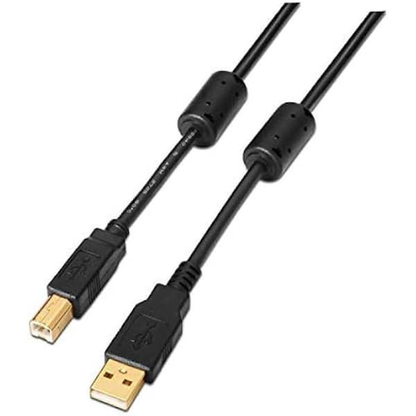 AISENS A101 – 0011 – 5 m USB 2.0 skrivarkabel, färg svart