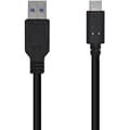 Miniatyrbild 1 av 2: AISENS A107-0449 USB 3.1 Gen2-kabel 10 Gbps 3 A, Typ USB-C/M-A/M, svart, 0,5 m