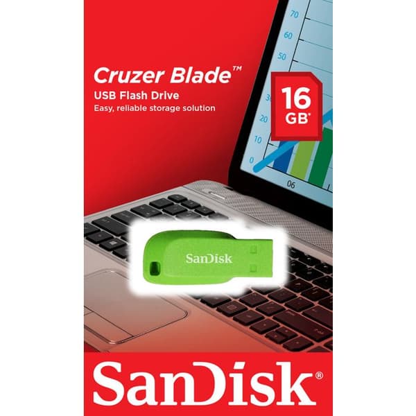 USB-nyckel - SANDISK - Cruzer Blade - 16 GB - USB 2.0