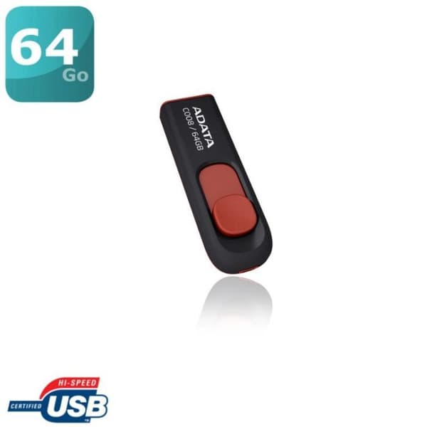 ADATA C008 USB-nyckel 64GB Röd