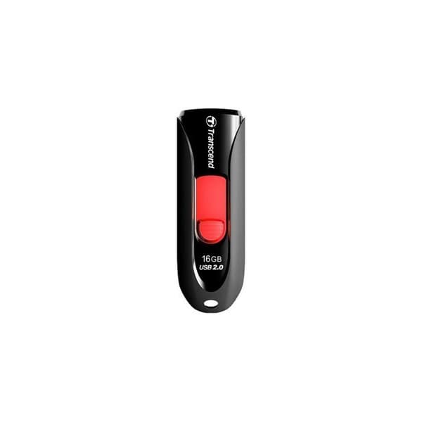 TRANSCEND JETFLASH 590 USB-nyckel - 16 GB - Svart - USB 2.0