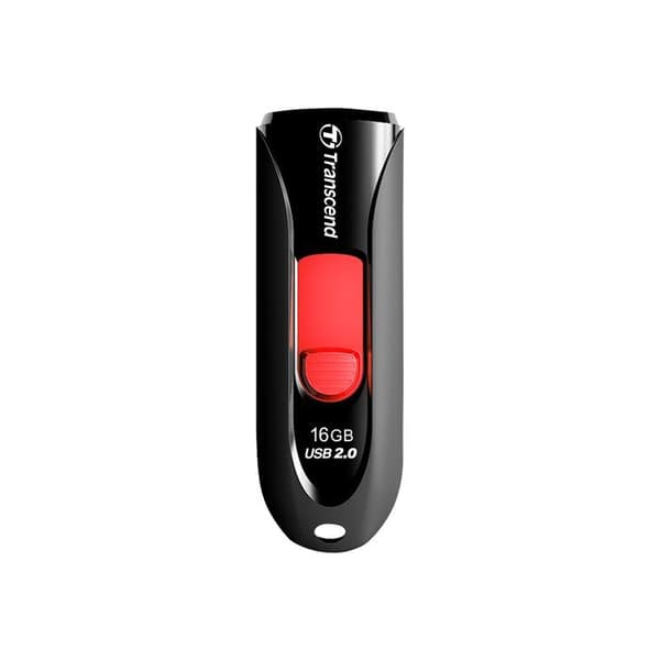 TRANSCEND JETFLASH 590 USB-nyckel - 16 GB - Svart - USB 2.0