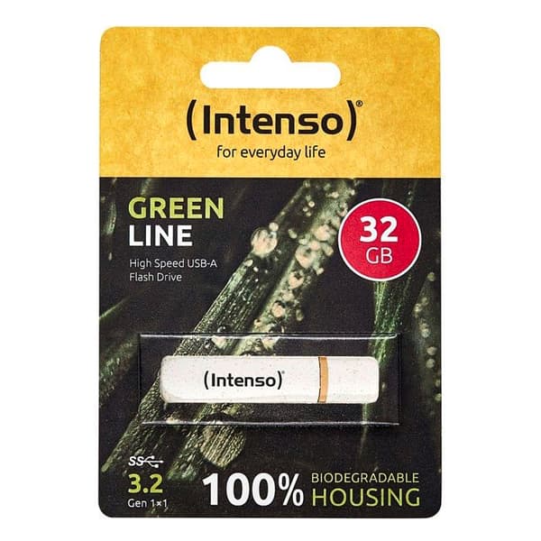 Intenso Green Line USB-minne 32 GB - Vit - USB 3.2 (1:a generationen) (USB 3.0)