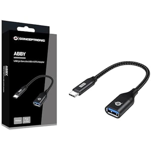 Conceptronic ABBY18B USB-C till USB-A OTG-adapter 10 Gbps USB 3.2 Gen 2