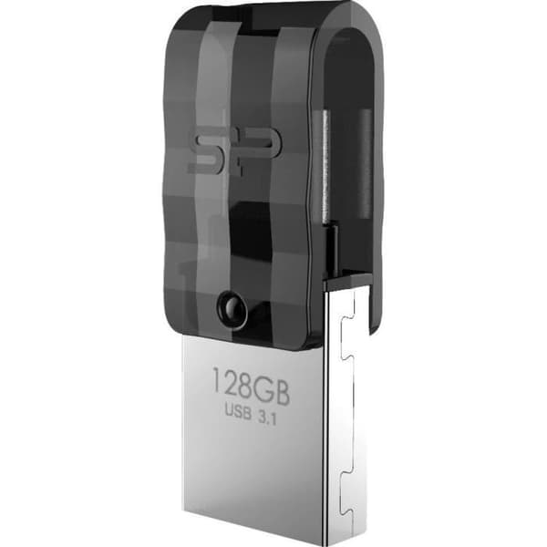 SILICON POWER USB 3.1 Flash Drive C31 - 16 GB - Typ-C - Metall - Svart