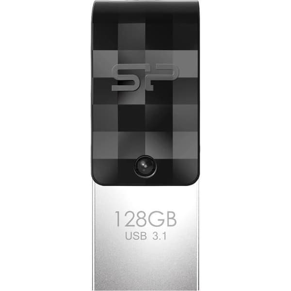 SILICON POWER USB 3.1 Flash Drive C31 - 16 GB - Typ-C - Metall - Svart